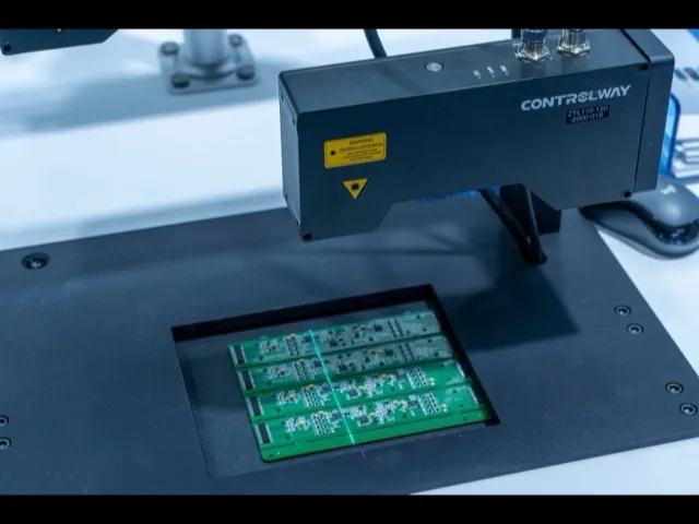 Automatikus optikai vizsgálat (AOI) egy elektronikai gyártósoron